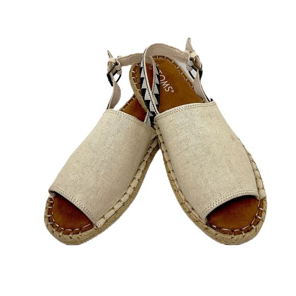 Toms Shoes - TOMS-Birch Hemp Women’s Clara Espadrilles Sandals (Size W 7.5)